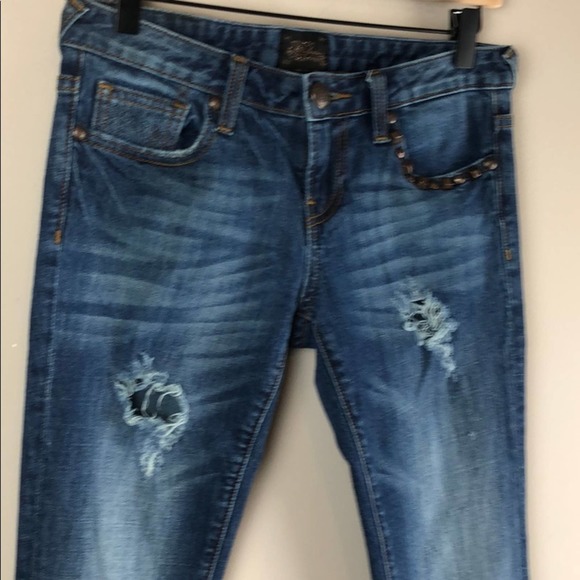 Rerock for Express Distressed Skinny Jeans (2) - Picture 4 of 8